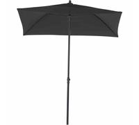 CITY Push Parasol de Balcon 160x100 cm Anthracite Polyester Acier Gris