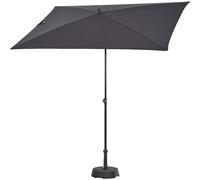 CITY Push Parasol de Jardin 210x140 cm Anthracite UPF 50+ Structure en Acier