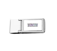 City Radio Moscow Building Porte-billets fin en acier inoxydable