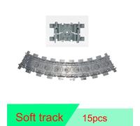 City-Rail De Commutation De Voie Ferrée,Modèle De Brique,Droit,Doux,Croisé,Pont,Cadeau Pour Enfant,Compatible Avec Chemin De Fer,Jouet De Nuits En Essence - Type Soft Track 15pcs