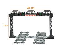 City-Rail De Commutation De Voie Ferrée,Modèle De Brique,Droit,Doux,Croisé,Pont,Cadeau Pour Enfant,Compatible Avec Chemin De Fer,Jouet De Nuits En Essence - Type [Cn00095]-1set