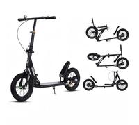 City Roller Kickscooter Adultes, Trottinette à Grandes Roues de 290 mm, Trottinette de Ville Pliable avec Frein à Main et Frein, Hauteur Réglable, Capacité de Charge de 150 kg A