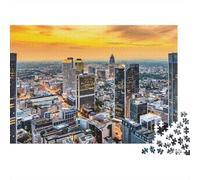 City Skyline Puzzle for Adultees 1000Pièces Recyclable Sunset Glow Puzzles Intéressant Famille Jeu Accessoires Amusant Cadeau for Vacances Bénédictions Cadeau 38x26cm/1000pcs