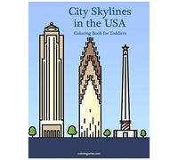 City Skylines In The Usa Coloring Book For Toddlers