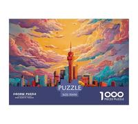 City Sunset Gradientline 1000 Pcs Carton Extra-épais Coffret De Puzzles Mountain Valley City Stimulant Et Éducatif Jeu Familial Puzzles As Birthday Gifts 70x50cm/1000pcs
