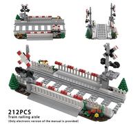 City Train Rail Crossing Track Pour Enfants,R64,Soft Tracks,Cruved Straight Railway Importer Décennie Ks,Bricks, Toys For Boys - Type Set 28