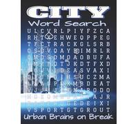 City word search puzzle book- large print: Word Searches with Easy to Read Print about Urban Life, City Places, Infrastructure and More | 8.5x11 ... print puzzle gift for calm city escapes.