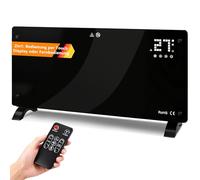 Citybee Chauffage Convecteur Électrique - 2000 W sur pied Économe en énergie Radiateur avec Thermostat & Télécommande Écran tactile Minuterie Protection contre la surchauffe - Garantie 2 ans