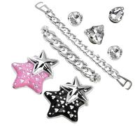 CityComfort Accessoires et Bijoux de Chaussures Femme - Charms Mixtes pour Sabot (Argent/Multi)