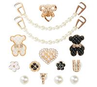 CityComfort Accessoires et Bijoux de Chaussures Femme - Charms Mixtes pour Sabot (Doré/Multi)