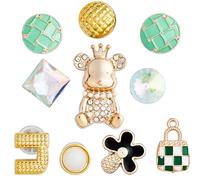 CityComfort Accessoires et Bijoux de Chaussures Femme - Charms Mixtes pour Sabot (Multi/Or)