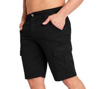 CityComfort Bermuda Cargo - Shorts et Bermudas Homme avec Poches (Noir, 2XL)