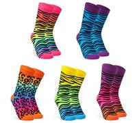 CityComfort Chaussette Femme, Veau Longueur Colorée Chaussettes Drole, Paquet 5 (Imprimé Animal Mixte)