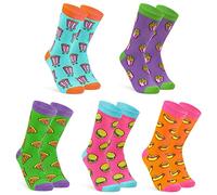 CityComfort Chaussette Femme, Veau Longueur Colorée Chaussettes Drole, Paquet 5 (Multi Mix)