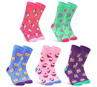 CityComfort Chaussette Femme, Veau Longueur Colorée Chaussettes Drole, Paquet 5 (Multicolore)