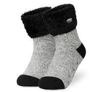 CityComfort Chaussettes Antidérapantes Femme Hiver Chaussettes Chaudes Femme Ado Épaisse et Moelleuse Idée Cadeau pour Elle (Gris Marl)