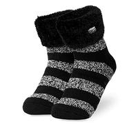 CityComfort Chaussettes Antidérapantes Femme Hiver Chaussettes Chaudes Femme et Ado Épaisse et Moelleuse Idée Cadeau pour Elle (Noir)