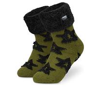 CityComfort Chaussettes Antidérapantes Femme Hiver Chaussettes Chaudes Femme et Ado Épaisse et Moelleuse Idée Cadeau pour Elle (Vert)
