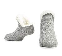 CityComfort Chaussettes Antidérapantes Femme Hiver Chaussettes Chaussons Femme et Ado Épaisse et Moelleuse Idée Cadeau pour Elle (Gris Clair)