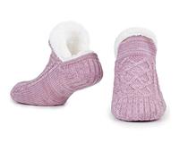 CityComfort Chaussettes Antidérapantes Femme Hiver Chaussettes Chaussons Femme et Ado Épaisse et Moelleuse Idée Cadeau pour Elle (Lilas)