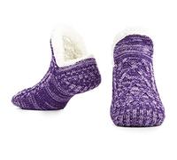 CityComfort Chaussettes Antidérapantes Femme Hiver Chaussettes Chaussons Femme et Ado Épaisse et Moelleuse Idée Cadeau pour Elle (Violet)