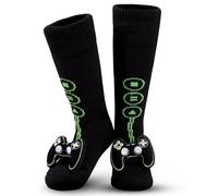 CityComfort Chaussettes Chaussons Homme Chaussettes Antidérapantes Fantaisie Doublure en Polaire Douce Idée Cadeau Gamer (37-40)
