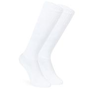 CityComfort Chaussettes de Sport Garçon, Chaussettes de Football Longues, Chaussettes Hautes au Genou Enfant Ado 4-13 Ans (Blanc - Lot de 1, 27-31 EU)