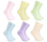 CityComfort Chaussettes Femme Hiver - Multipack Chaudes, de Nuit Pilou Cocooning, Grosses de Lit ou d'Intérieur, Taille Unique (Multi Pastel)