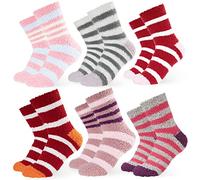 CityComfort Chaussettes Femme Hiver, Multipack Chaussettes Chaudes Femme, Chaussettes de Nuit Pilou Cocooning, Grosse Chaussettes de Lit ou d'Intérieur, Taille Unique (Multi Aléatoire)
