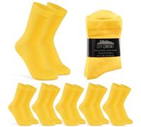 CityComfort Chaussettes Femme Sport et Douillette Chaussettes Chaudes Respirantes Multipack Idée Cadeau Femme et Ado (Jaune-Lot de 6)