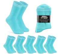 CityComfort Chaussettes Femme Sport et Douillette Chaussettes Chaudes Respirantes Multipack Idée Cadeau Femme et Ado (Turquoise-Lot de 6)