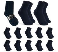 CityComfort Chaussettes Garçon Mi-Mollet - Lot de 12 Paires de Chaussettes (Bleu, 10-12 Ans)