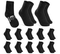 CityComfort Chaussettes Garçon Mi-Mollet - Lot de 12 Paires de Chaussettes (Gris foncé, 7-10 Ans)