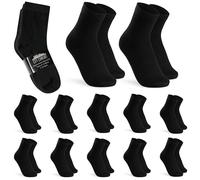 CityComfort Chaussettes Garçon Mi-Mollet - Lot de 12 Paires de Chaussettes (Noir, 7-10 Ans)