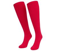 CityComfort Chaussettes Hautes, Chaussettes Montantes Genou Femme Homme(Rouge, 37-40)
