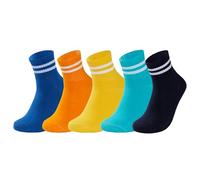 CityComfort Chaussettes Mi-Mollet Homme Lot Multipack Paires de Chaussettes Homme Rayures Sportswear Noir Blanc Couleur Tailles 39-42 et 42-45 (Multi, 42-45 EU, Lot de 5)