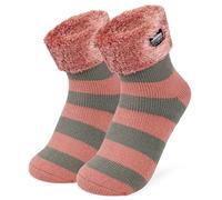 CityComfort Chausson Chaussette Femme Fantaisie - Chaussettes Antidérapantes Femme Hiver (Rose)