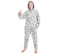 CityComfort Combinaison Pyjama Enfant, Grenouillère Surpyjama en Polaire, Combi Pyjama Enfant Garcon Fille Ado Gamer, Onesie Tout Doux Pilou Pilou 7-14 Ans (Gris, 11-12 Ans)
