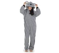 CityComfort Combinaison Pyjama Femme, Grenouillère Femme Pyjama Onesie Tout en Un en Polaire S-XL (Koala Gris, L)