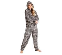 CityComfort Combinaison Pyjama Femme, Grenouillère Femme Pyjama Onesie Tout en Un en Polaire S-XL (Marron, S)