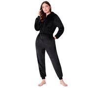 CityComfort Combinaison Pyjama Femme, Grenouillère Femme Pyjama Onesie Tout en Un en Polaire S-XL (Noir, XL)