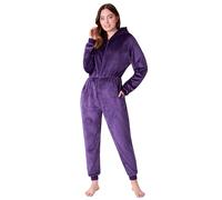 CityComfort Combinaison Pyjama Femme, Grenouillère Femme Pyjama Onesie Tout en Un en Polaire S-XL (Violet Foncé, XL)