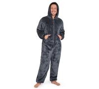 CityComfort Combinaison Pyjama Homme Grenouillere Homme Combi Pyjama Onesie Tout en Un Chaud en Polaire M-3XL (Gris Foncé, 2XL)
