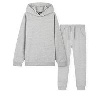 CityComfort Ensemble Fille - Jogging Enfant Fille Sweat à Capuche et Legging Sport (Gris Clair, 7-8 ans)