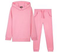 CityComfort Ensemble Fille - Jogging Enfant Fille Sweat à Capuche et Legging Sport (Rose, 7-8 ans)