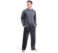 CityComfort Ensembles de Pyjama Homme Super Doux en Polaire 2 Pièces - Cadeau Homme (Charbon, XL)