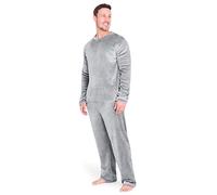 CityComfort Ensembles de Pyjama Homme Super Doux en Polaire 2 Pièces - Cadeau Homme (Gris Clair, L)