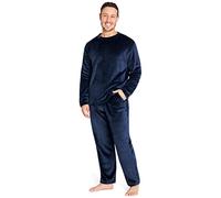 CityComfort Ensembles de Pyjama Homme Super Doux en Polaire 2 Pièces - Cadeau Homme (Marine, L)