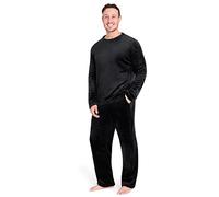 CityComfort Ensembles de Pyjama Homme Super Doux en Polaire 2 Pièces - Cadeau Homme (Noir, M)