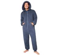 CityComfort Grenouillère Homme Combinaison Pyjama Homme Combi Pyjama Onesie Tout en Un Chaud en Polaire Peluche M-3XL (Gris foncé, M)